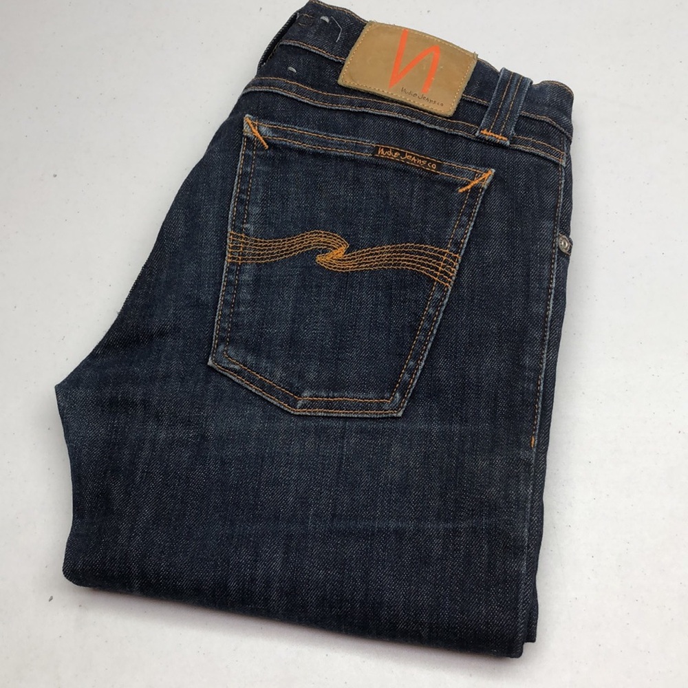 MADE IN ITALY 🇮🇹 NUDIE TIGHT LONG JOHN MID-RISE SKINNY JEANS 29x34 🇮🇹